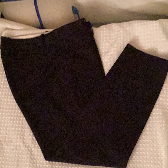 NWOT J.Crew black city fit ankle length flat front stretch pants # 8. - Picture 5 of 9